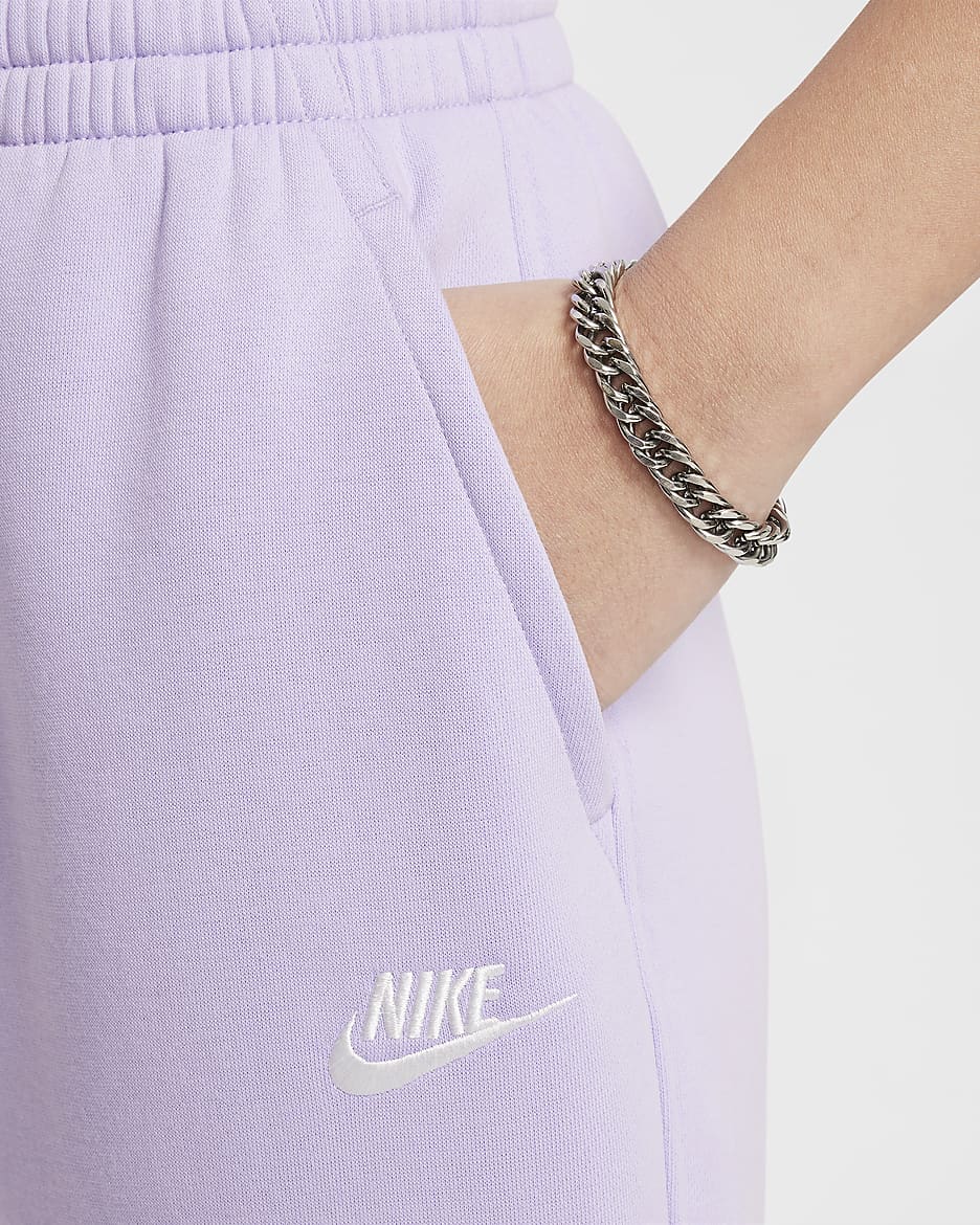 Pantalon ample Nike Sportswear Club Fleece pour ado - Hydrangeas/Hydrangeas/Blanc