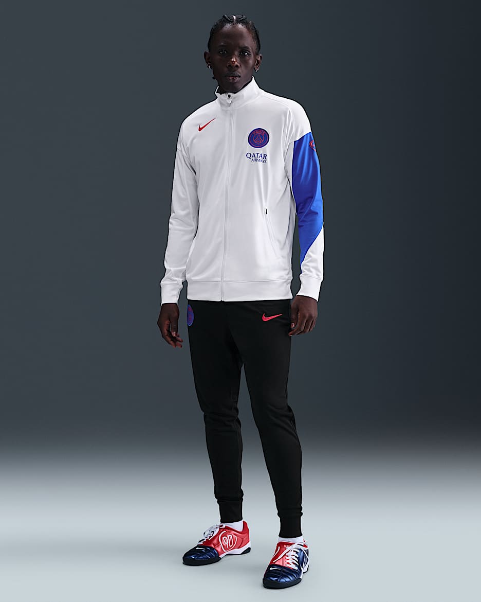 Tercera equipación Strike París Saint-Germain Chándal de fútbol de tejido Knit Nike Dri-FIT Total 90 - Hombre - Blanco/Negro/Hyper Royal/Global Red