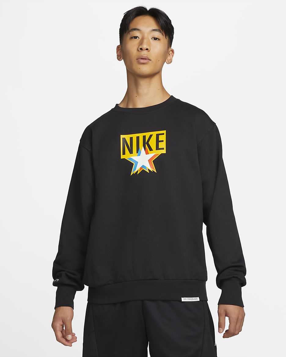 Sudadera de cuello redondo de básquetbol para hombre Nike Standard Issue - Negro/Vela