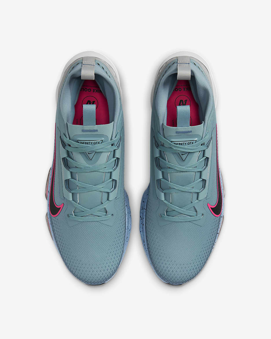 Nike Infinity Tour 2 GORE-TEX Men's Waterproof Golf Shoes - Denim Turquoise/Aegean Storm/Hyper Pink/Black
