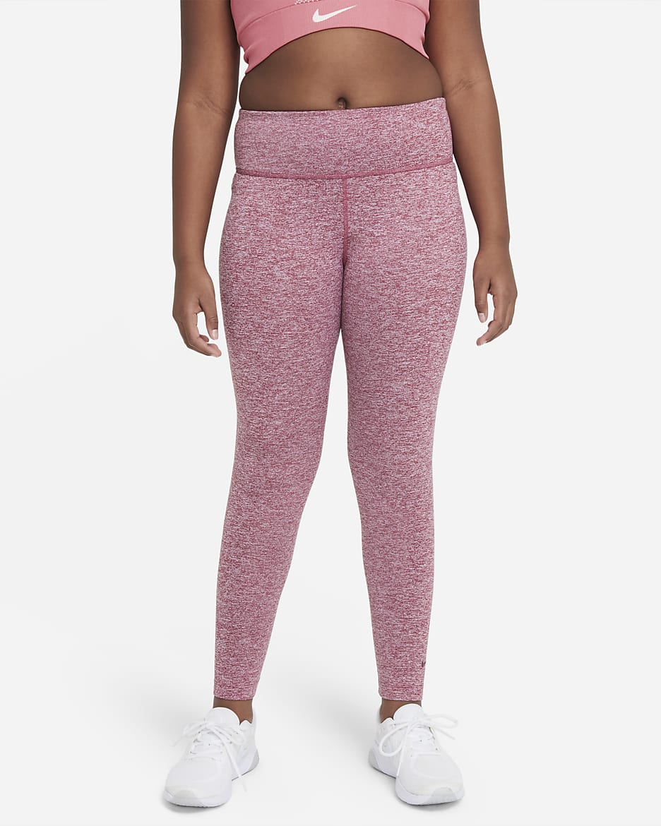 Leggings de cintura alta para niña talla grande Nike Dri-FIT One Luxe (talla extendida) - Castaña enérgico/Puro