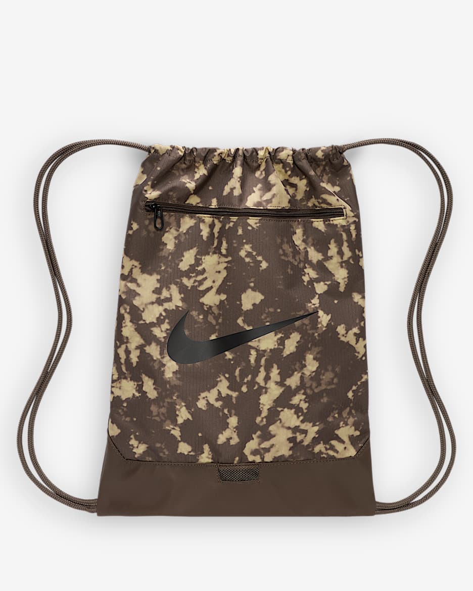 Nike Brasilia 9.5 Drawstring Bag (18L) - Ironstone/Ironstone/Black