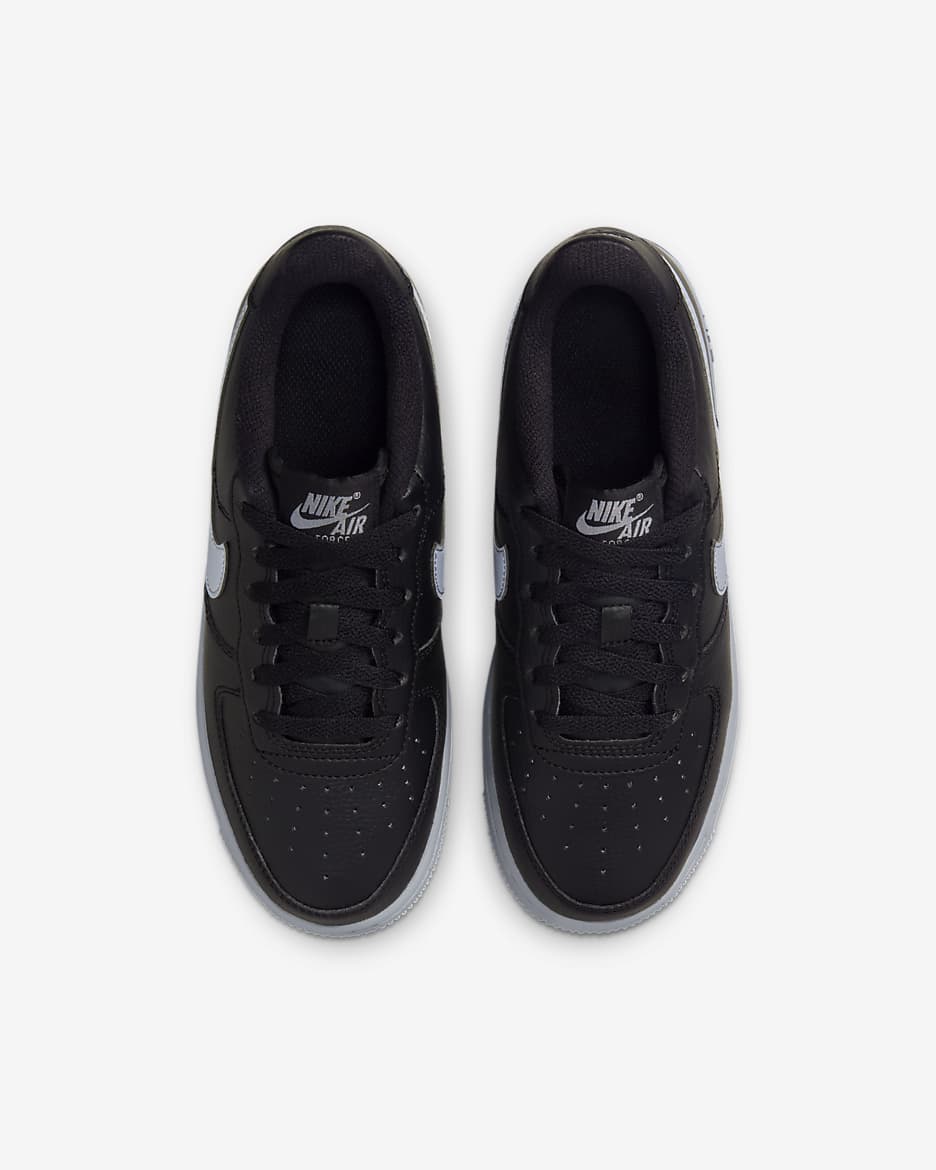 Nike Air Force 1 Older Kids' Shoes - Black/Wolf Grey