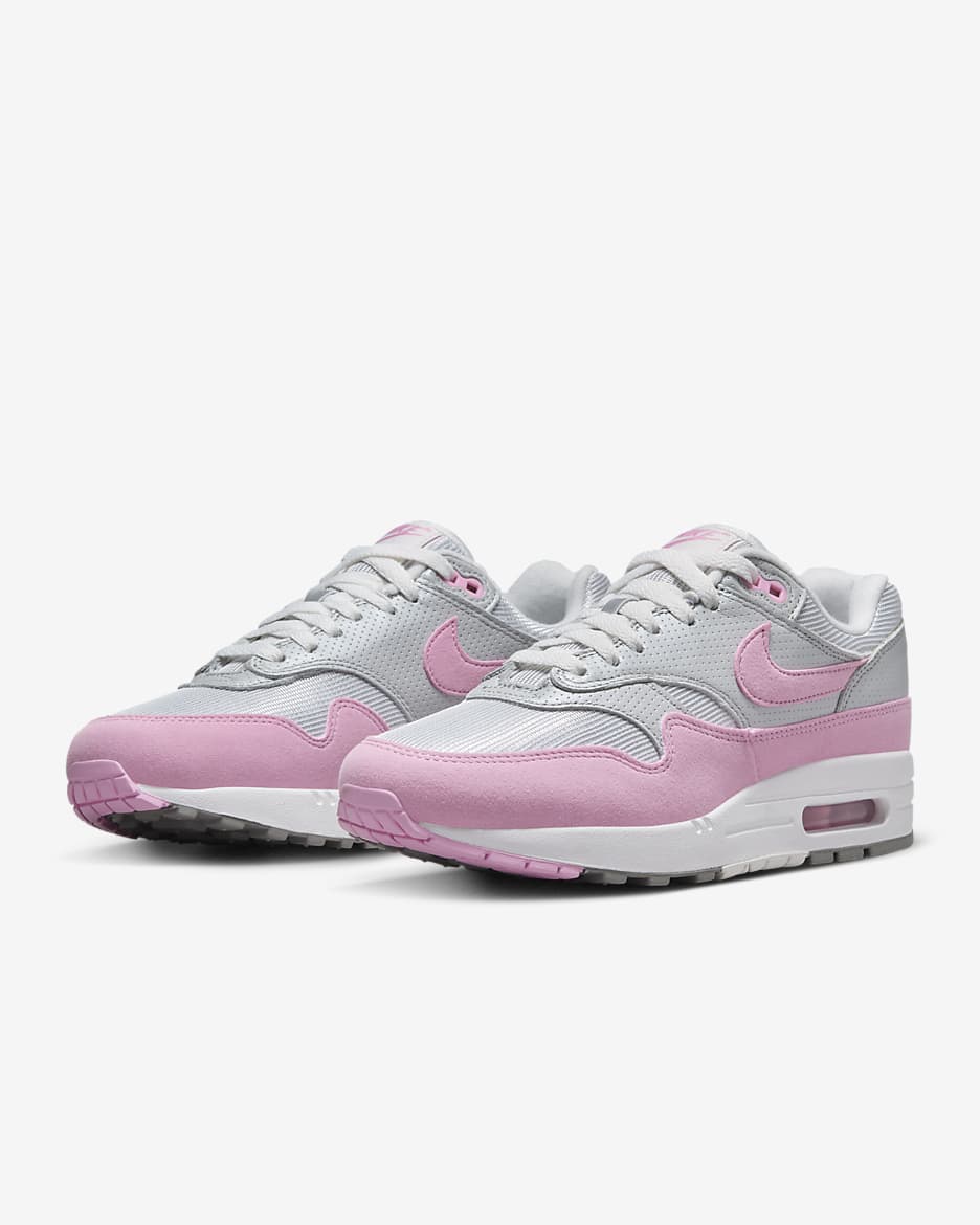 Nike Air Max 1 '87 Sabatilles - Dona - Metallic Platinum/Flat Pewter/Summit White/Pink Rise