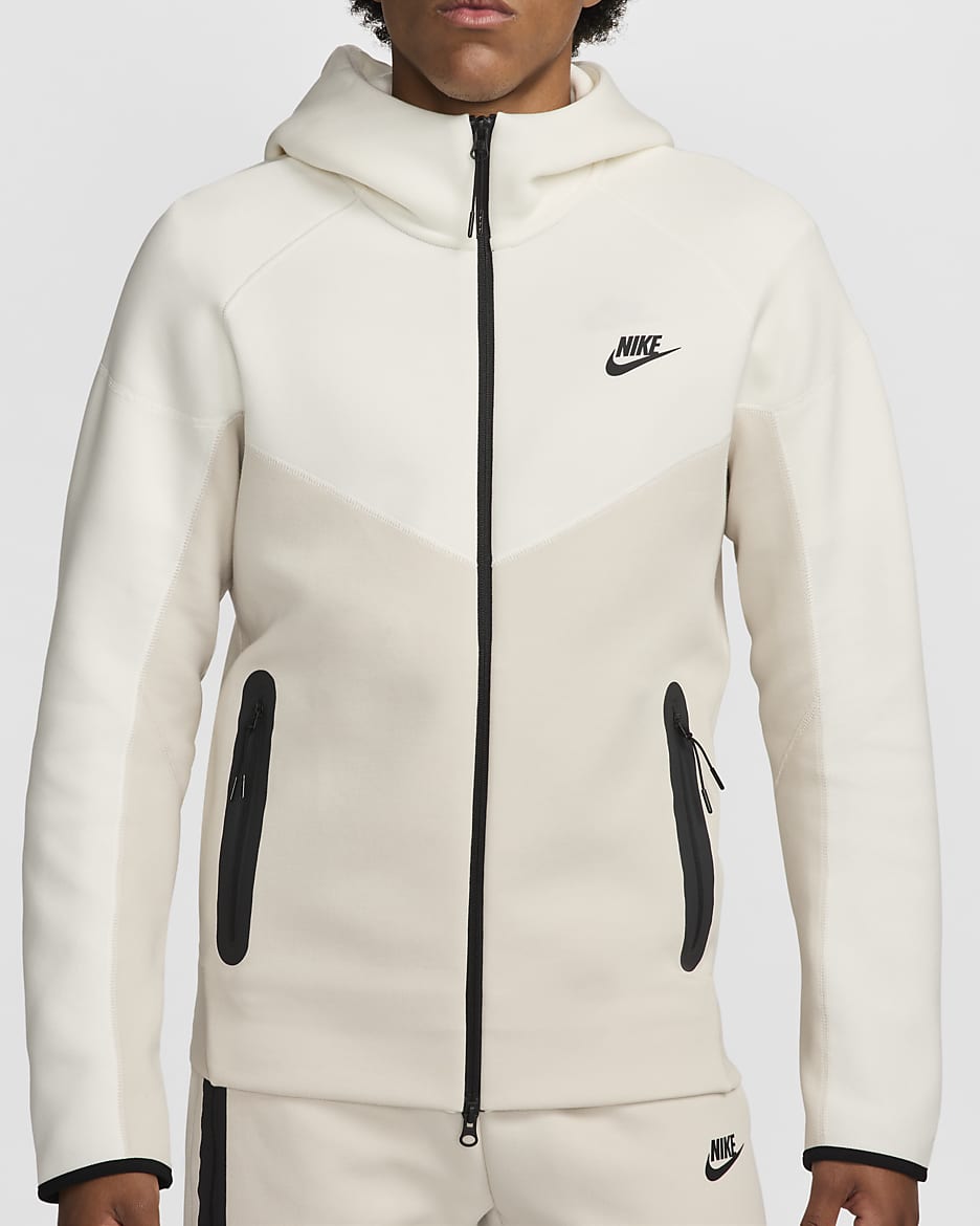 Nike Sportswear Tech Fleece Windrunner Men's Full-Zip Hoodie - Light Orewood Brown/Sail/Black