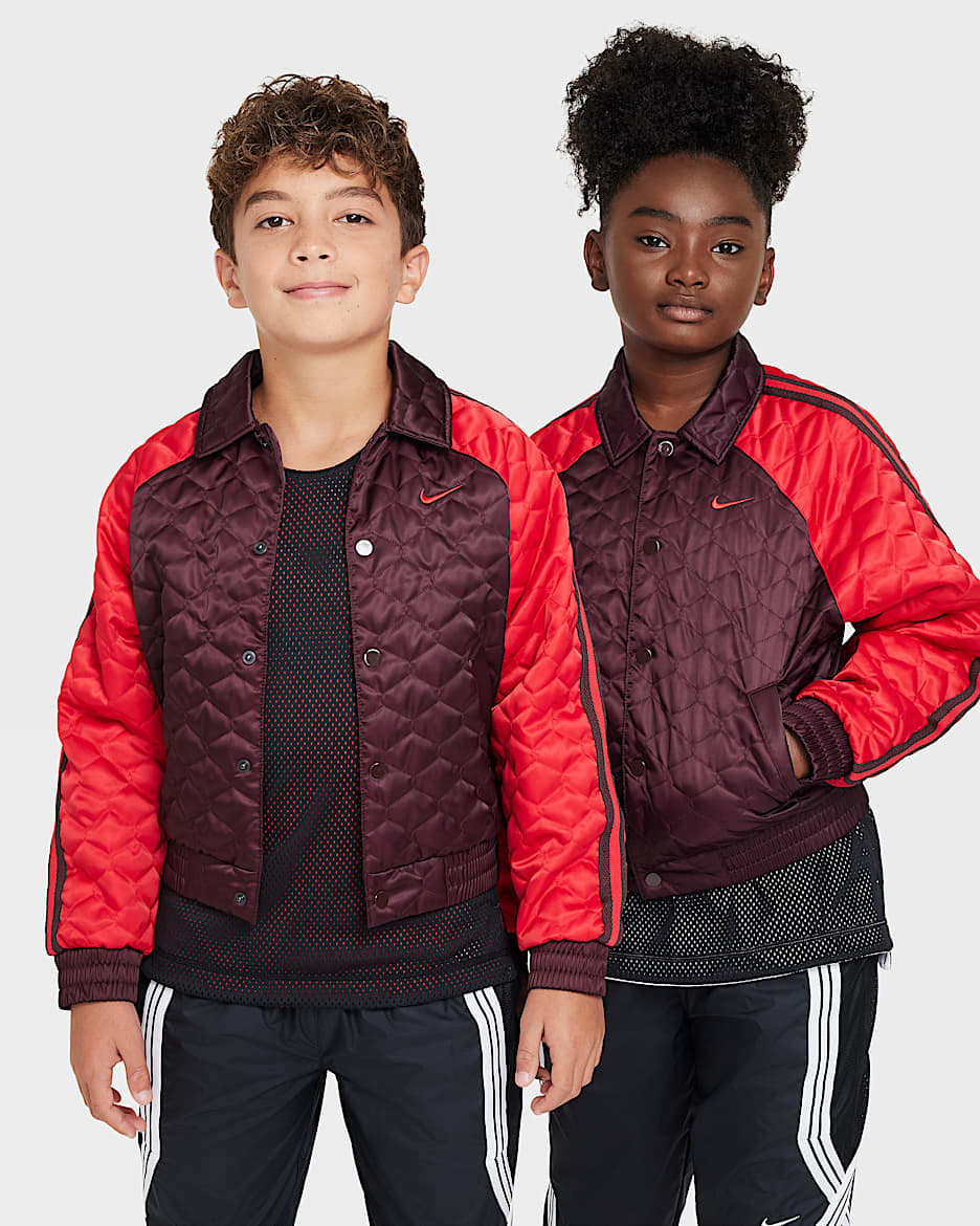 Veste aviateur Nike Culture of Basketball pour ado - Burgundy Crush/University Red/University Red