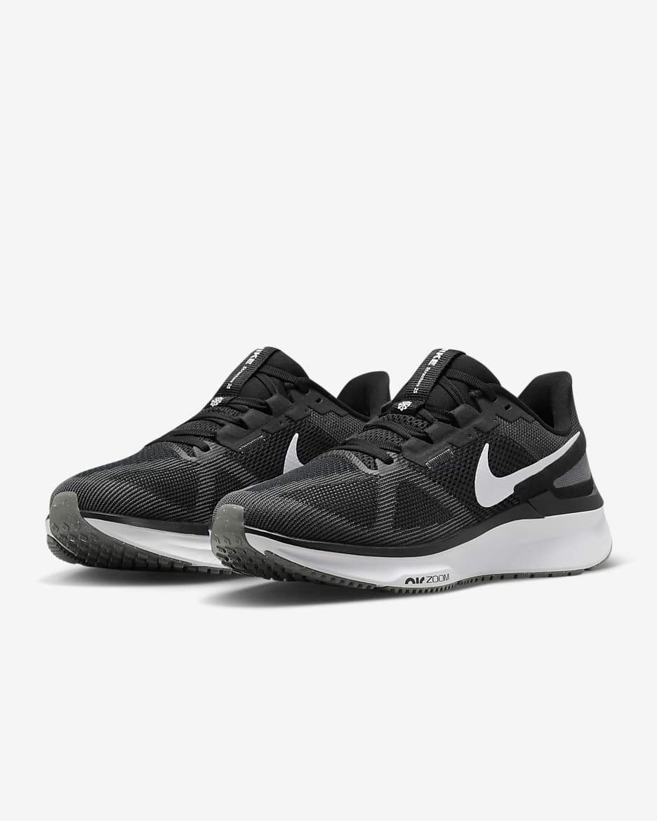 รองเท้าวิ่งโร้ดรันนิ่งผู้ชาย Nike Structure 25 - ดำ/Iron Grey/ขาว