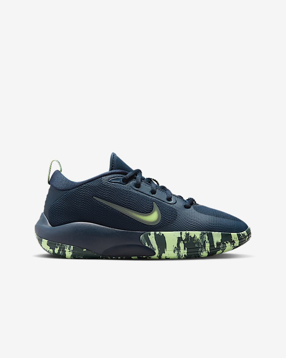 Nike IsoFly Big Kids' Basketball Shoes - Armory Navy/Vintage Green/Barely Volt