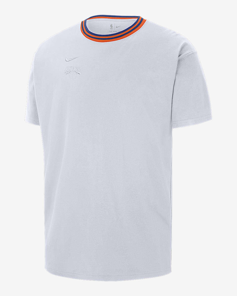 Playera Nike de la NBA Max90 para hombre New York Knicks Courtside City Edition Premium - Blanco