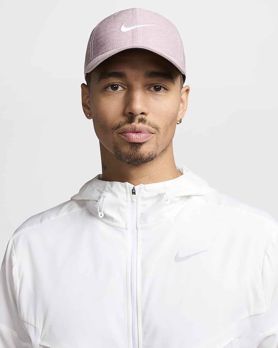 Gorra jaspeada con estructura Nike Dri-FIT Club - Polvo ciruela/Violeta platino/Blanco