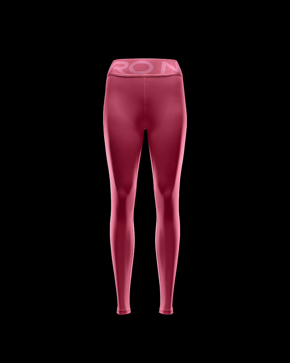 Legging long taille haute Nike Pro Sculpt pour femme - Aster Pink/Blanc