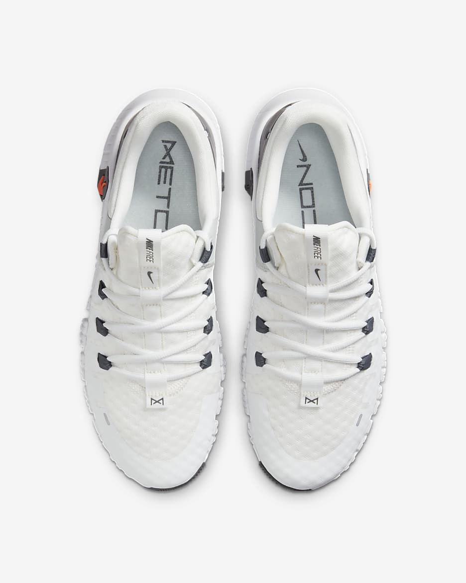 Nike Free Metcon 5 Men's Workout Shoes - Summit White/Light Silver/Iron Grey/Bright Mandarin