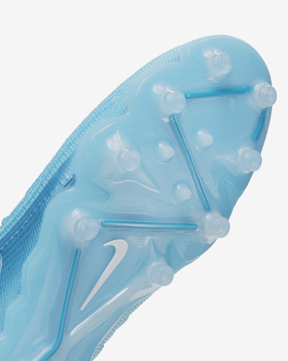 Fotbollssko Nike Phantom Luna 2 Elite AG med högt skaft - Blue Fury/Vit