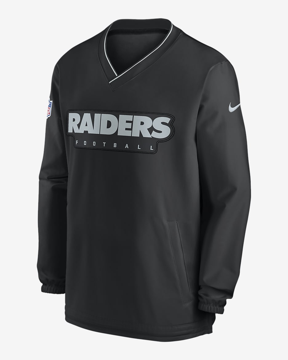 Las Vegas Raiders Sideline Men's Nike NFL Long-Sleeve Windshirt - Black