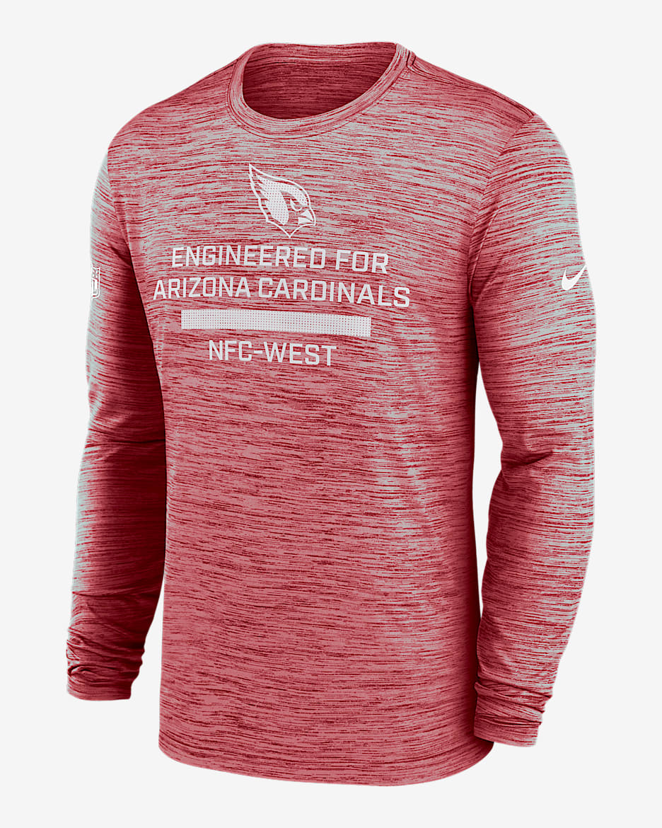 Arizona Cardinals Sideline Team Issue Velocity Men's Nike Dri-FIT NFL Long-Sleeve T-Shirt - Red