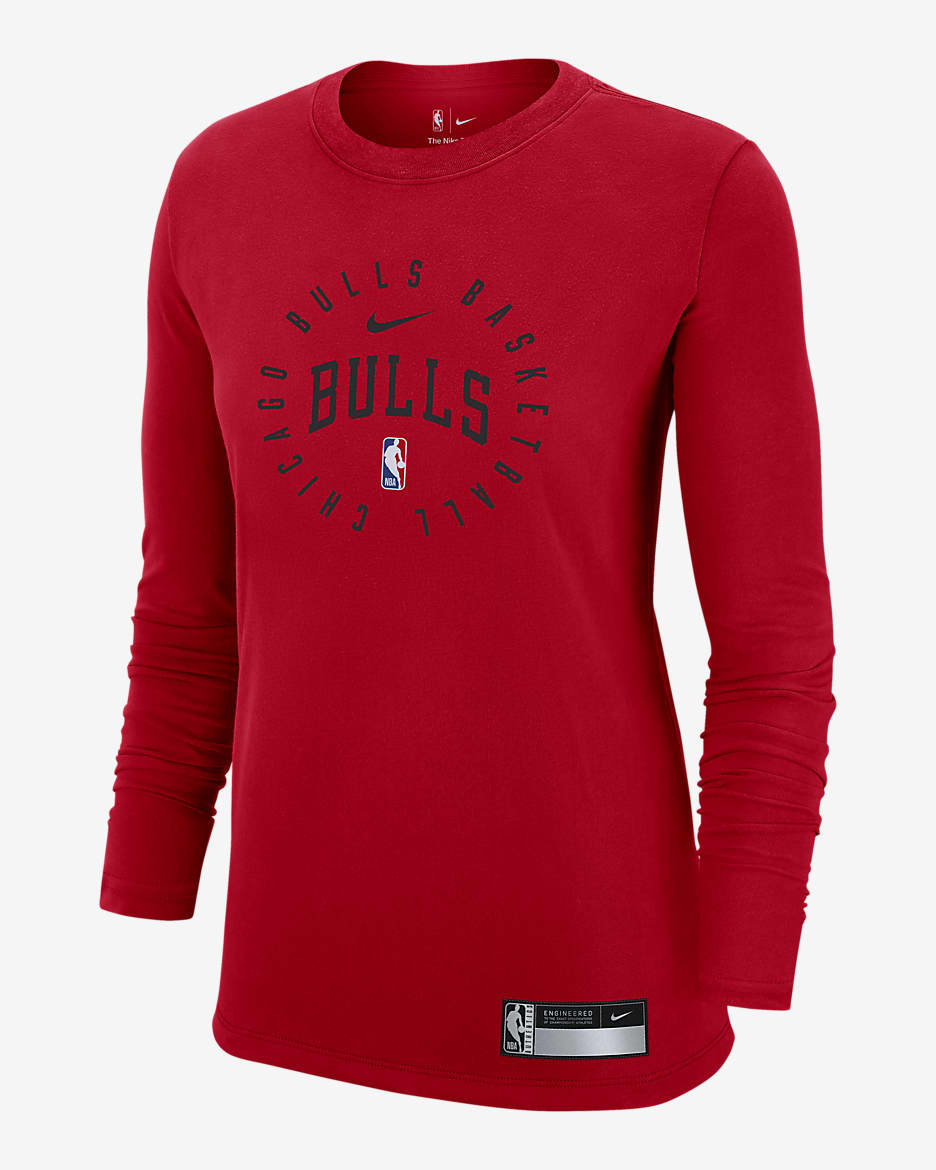 Chicago Bulls Training Women's Nike NBA Long-Sleeve T-Shirt - University Red