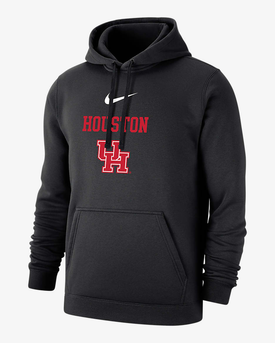 Houston Club Fleece Men's Nike College Hoodie - Black