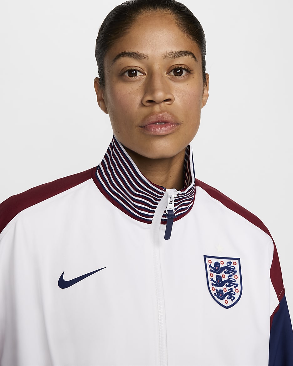 Primera equipación Strike Inglaterra Chaqueta de fútbol Nike Dri-FIT - Mujer - Blanco/Team Red/Blue Void