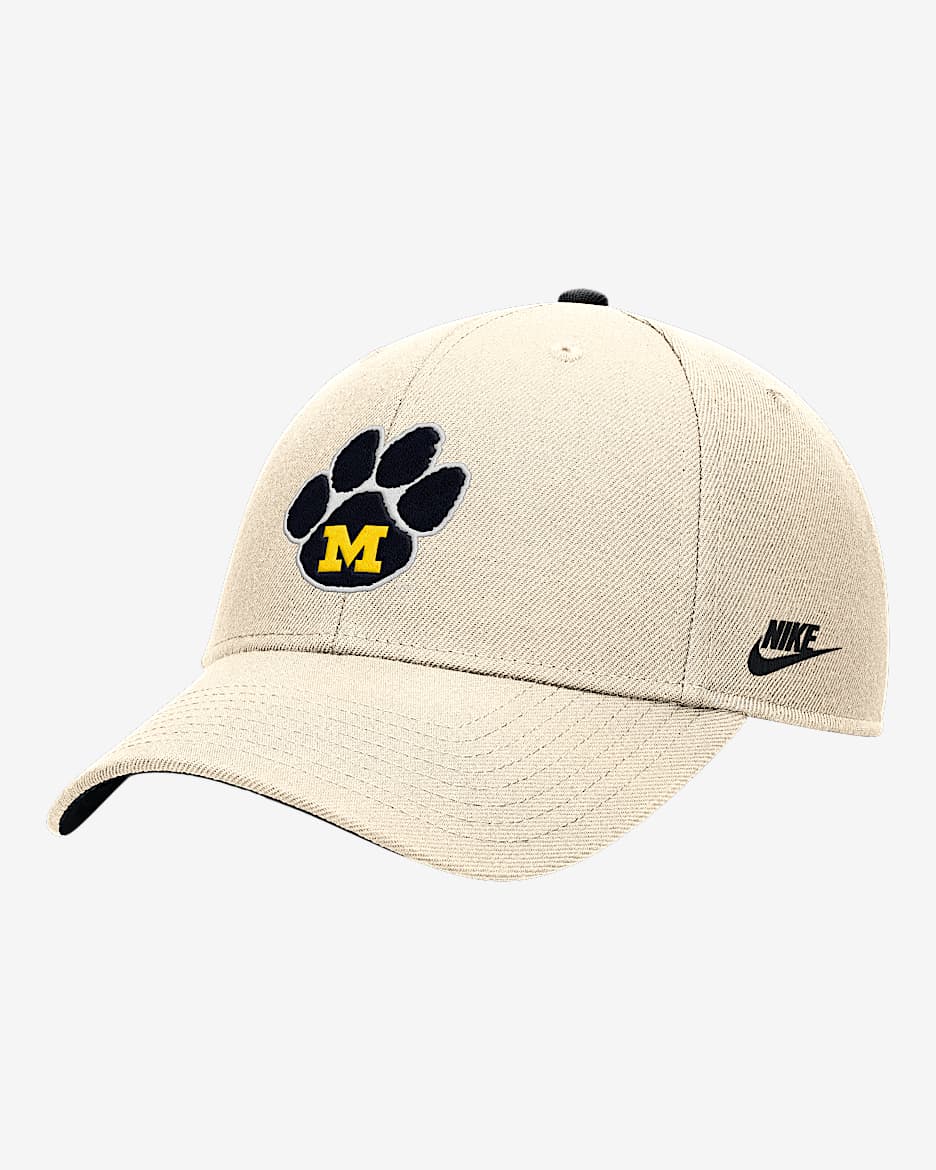 Gorra universitaria Nike ajustable para hombre Missouri Rise - Natural