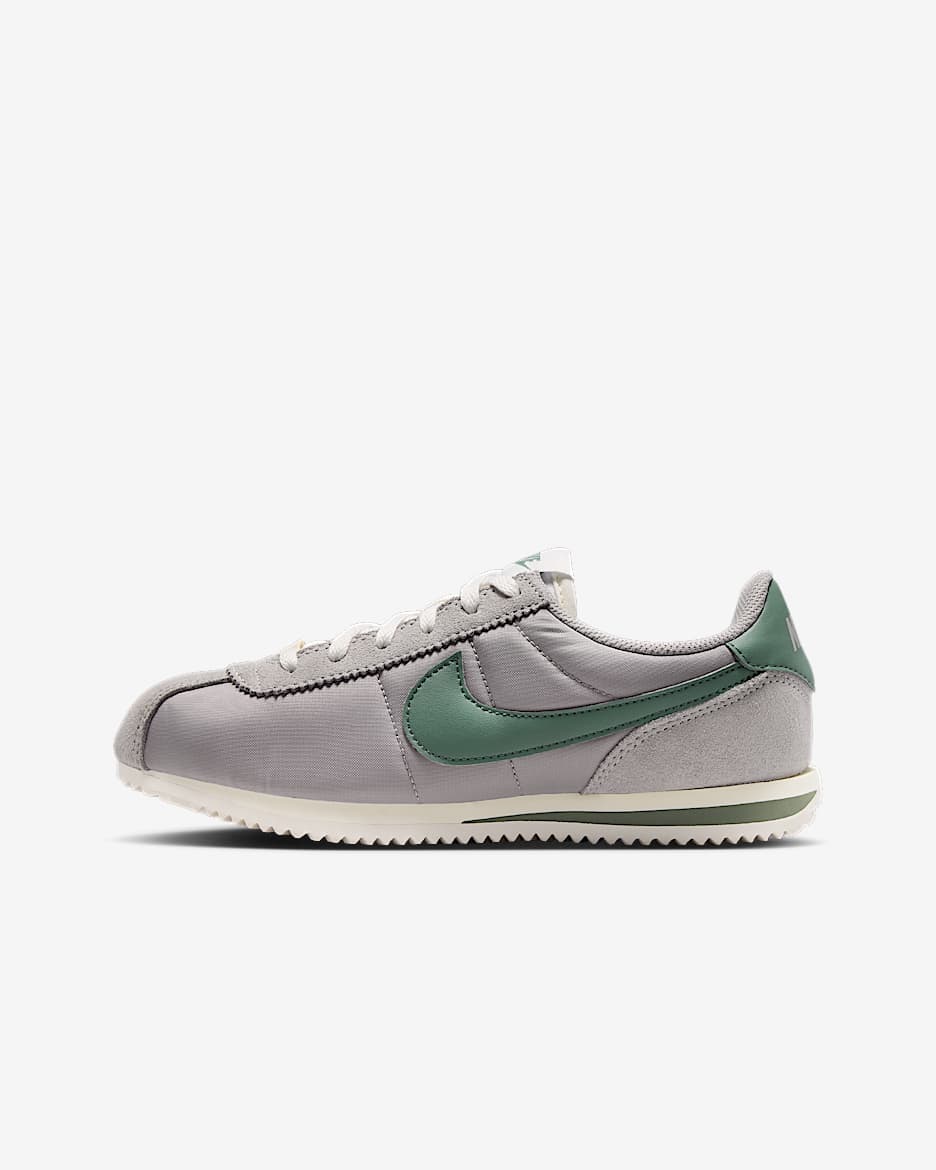 Nike Cortez Textile kinderschoenen - College Grey/Sail/Clay Green
