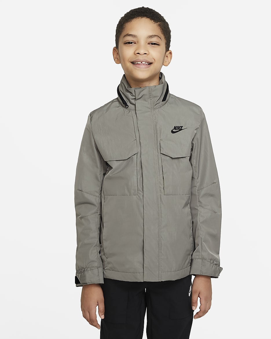 Nike Sportswear Big Kids' (Boys') M65 Field Jacket - Light Army/Black
