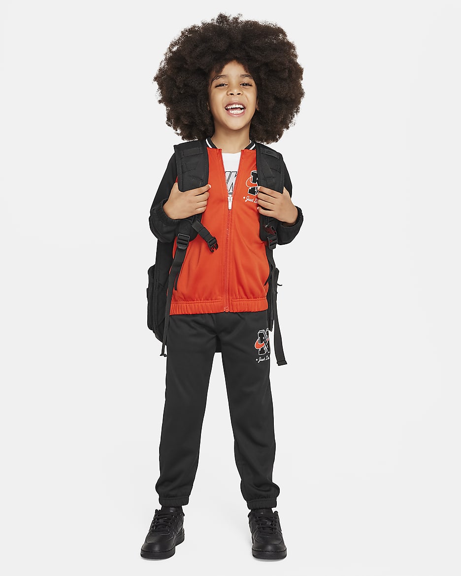 Conjunto de tricot Dri-FIT para niños talla pequeña Nike Sportswear Next Gen - Negro