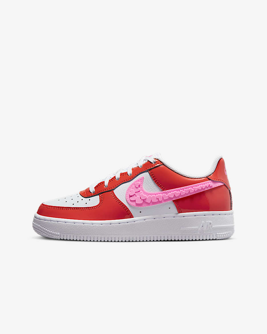 Nike Air Force 1 LV8 Big Kids' Shoes - Picante Red/White/Pink Spell