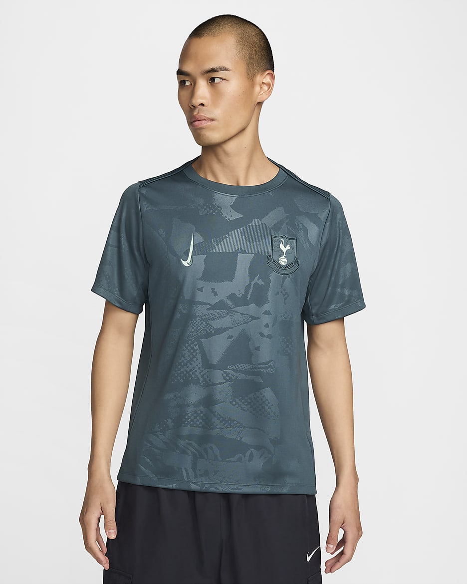 Tottenham Hotspur Academy Pro Üçüncü Nike Dri-FIT Maç Öncesi Erkek Futbol Üstü - Faded Spruce/Enamel Green