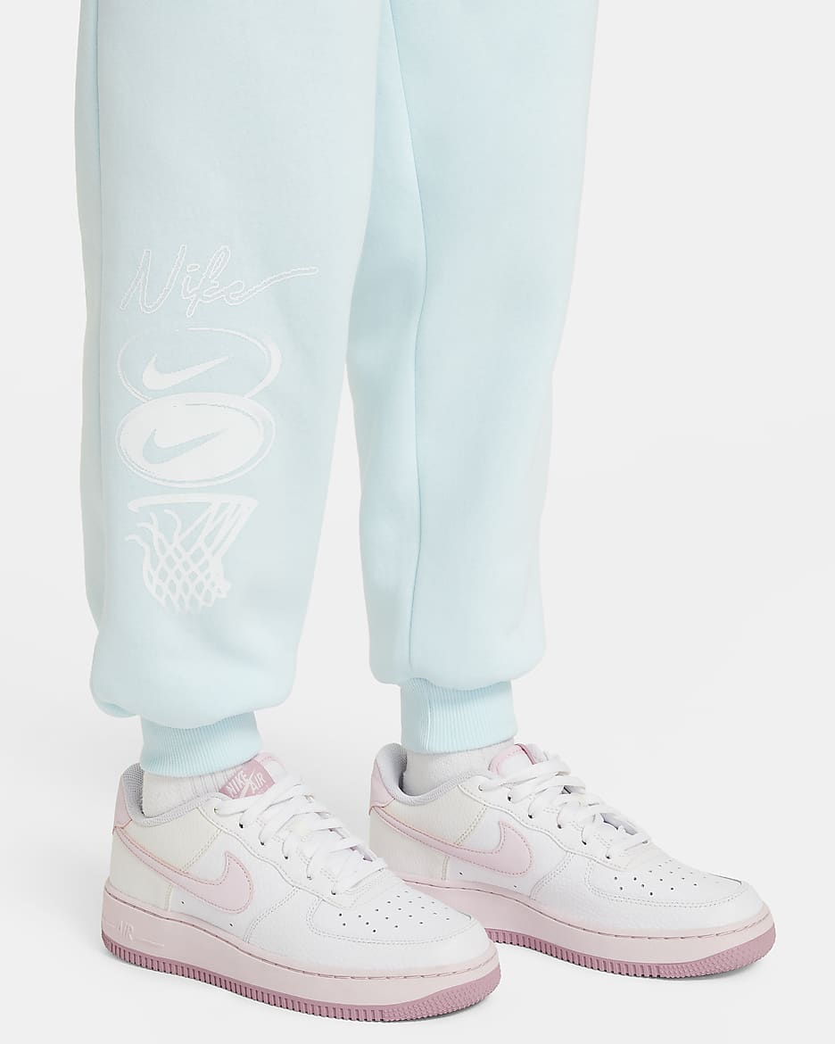 Nike Culture of Basketball Big Kids' Fleece Pants - Glacier Blue/White