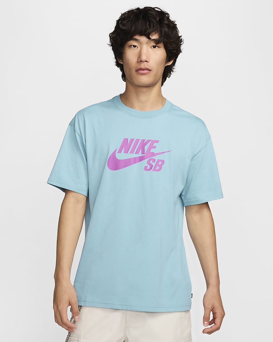 Nike SB Logo Skate T-Shirt - Denim Turquoise