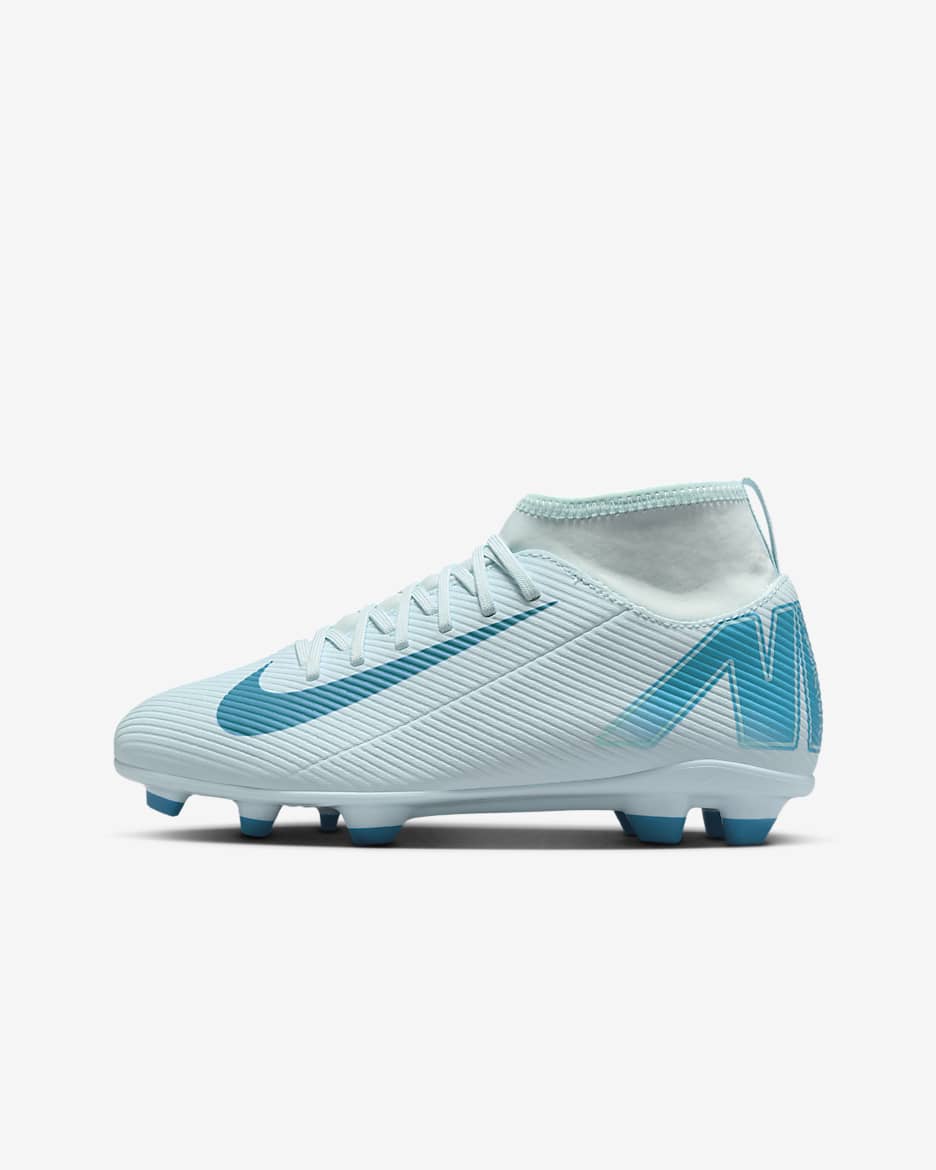 Nike Jr. Mercurial Superfly 10 Club high-top voetbalschoenen voor kleuters/kids (meerdere ondergronden) - Glacier Blue/Blue Orbit