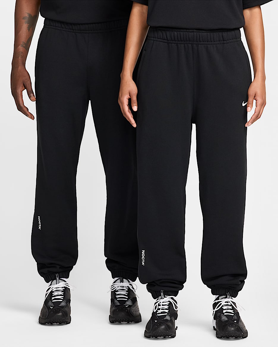 NOCTA NOCTA Fleece-Trainingshose - Schwarz/Weiß