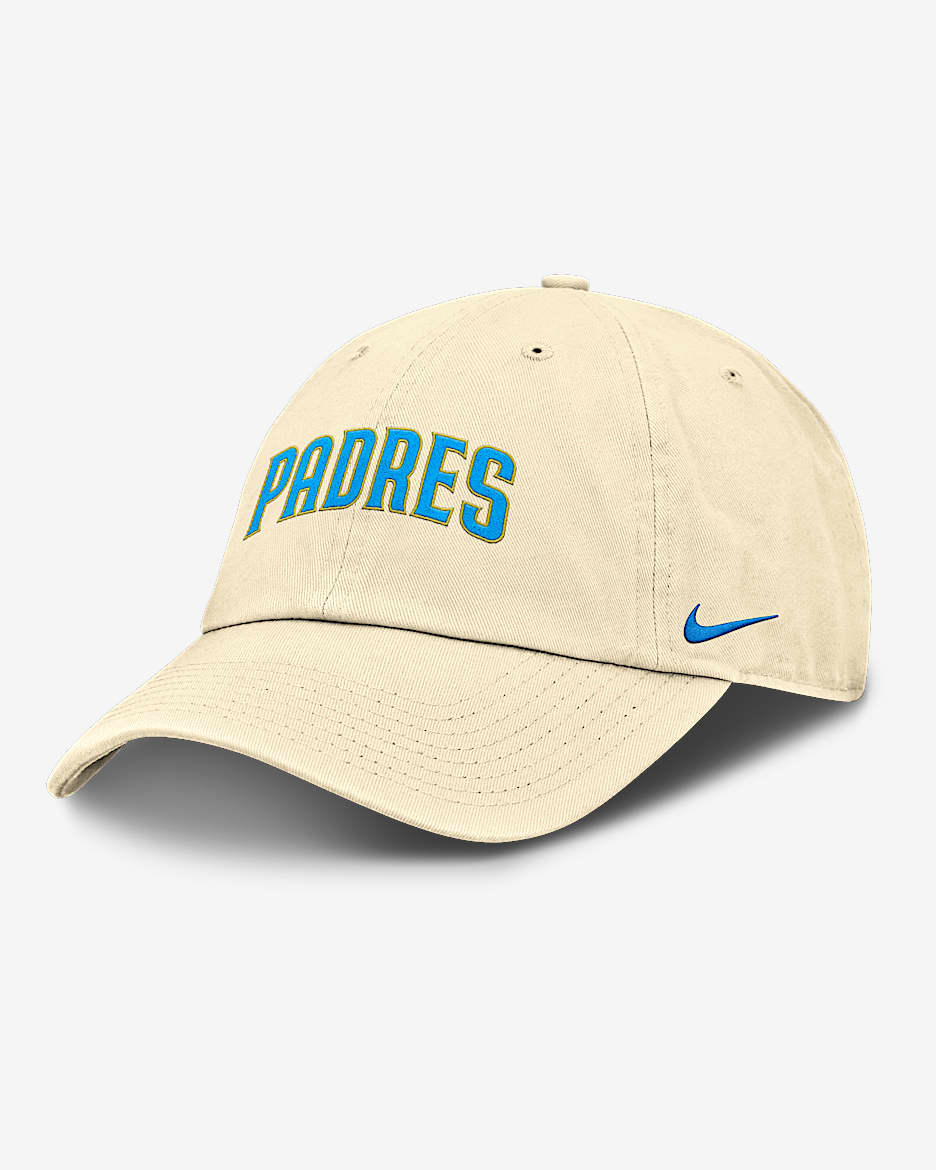 San Diego Padres Club Men's Nike MLB Adjustable Hat - Coconut Milk