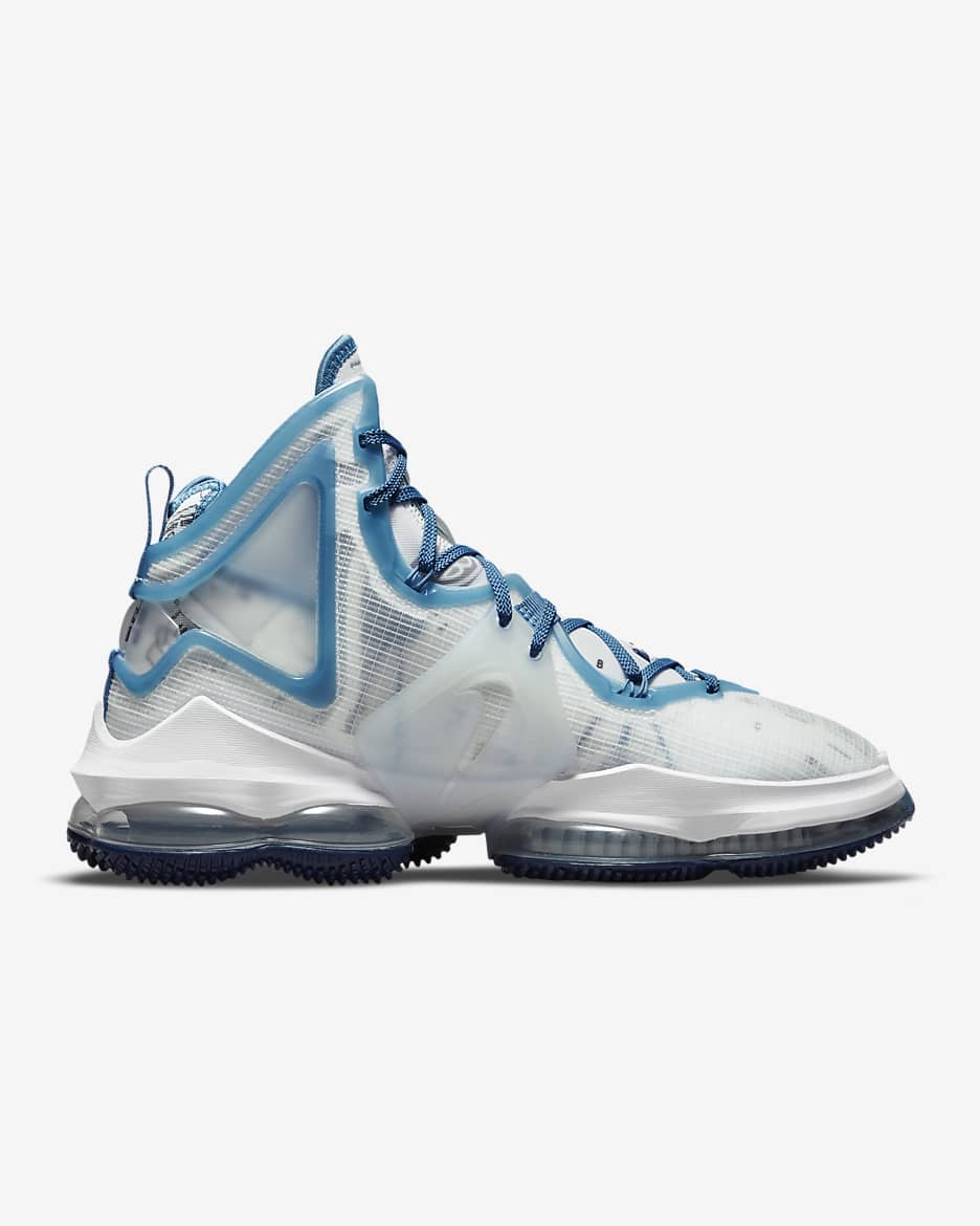 LeBron 19 Basketball Shoe - White/Blue Void/Dutch Blue