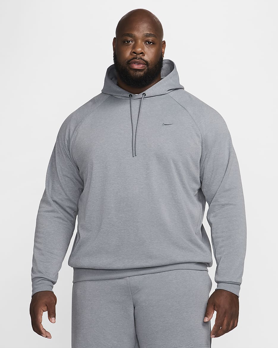 Nike Primary Men's Dri-FIT UV Pullover Versatile Hoodie - Cool Grey/Heather/Cool Grey