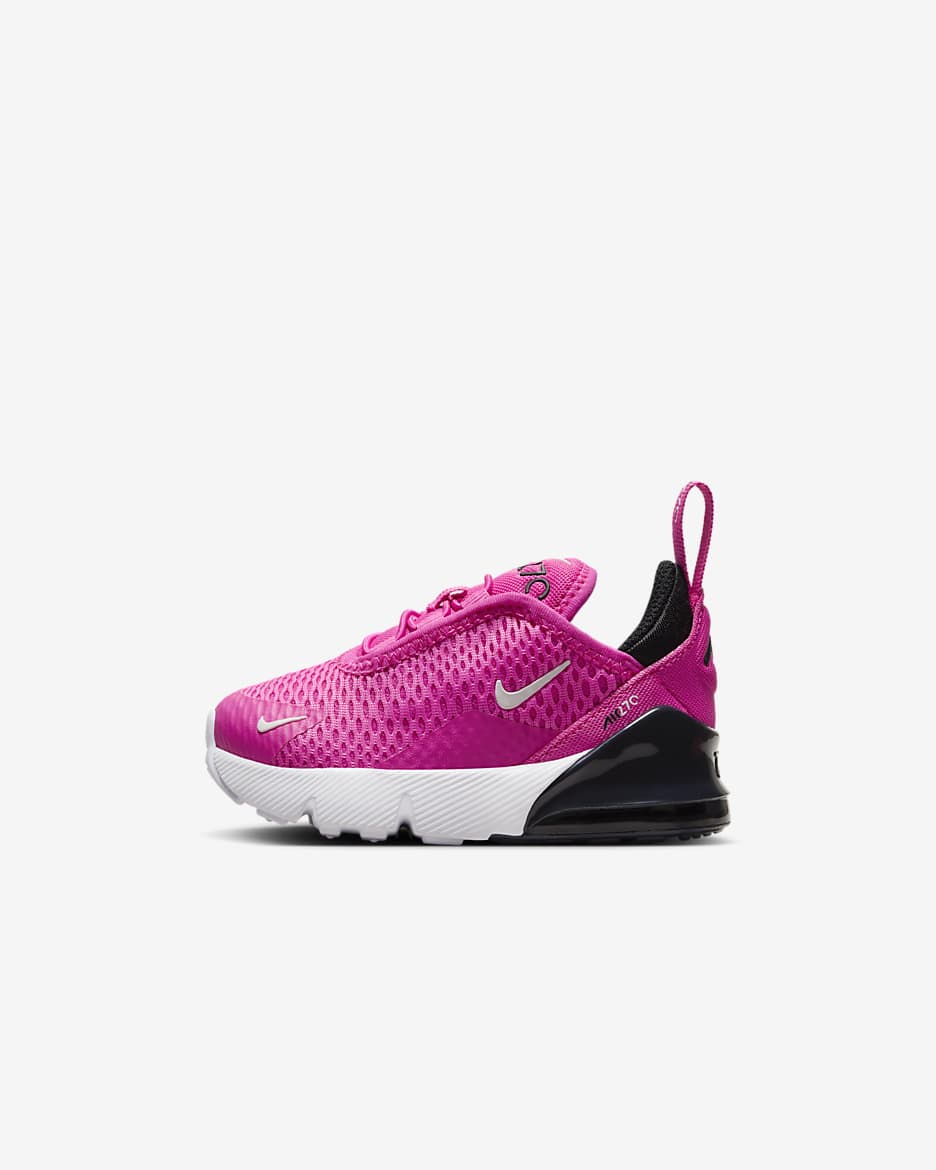 Nike Air Max 270 Baby/Toddler Shoe - Laser Fuchsia/Black/White/Summit White