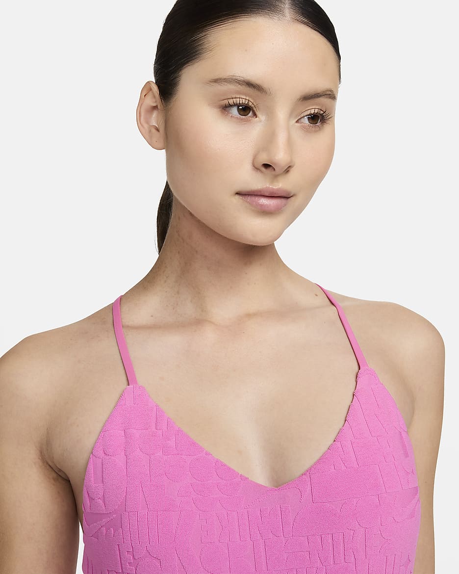 Nike Swim Retro Flow Women's T-Back One-Piece Swimsuit - Playful Pink