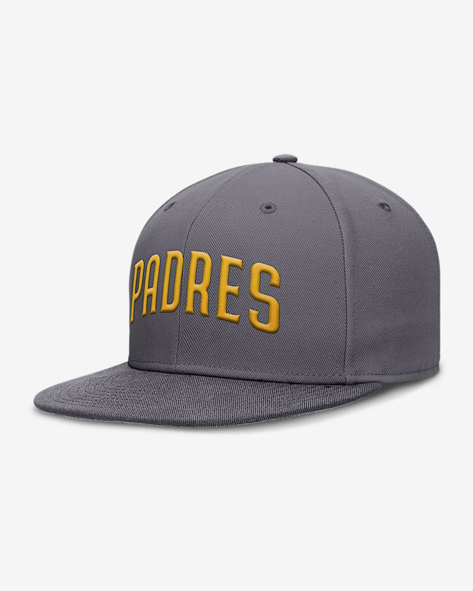 San Diego Padres True Men's Nike Dri-FIT MLB Fitted Hat - Grey