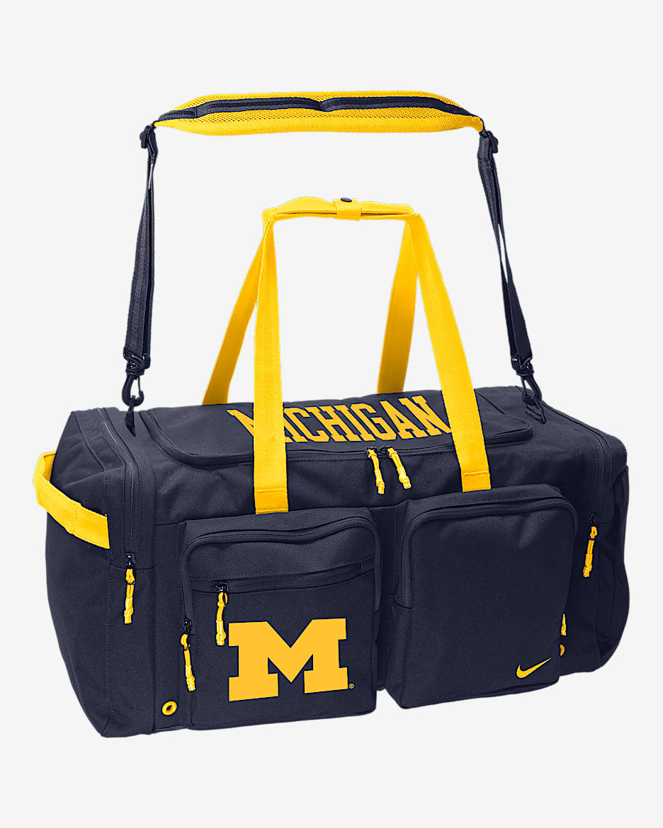Michigan Utility Power 2.0 Nike College Duffel Bag - College Navy