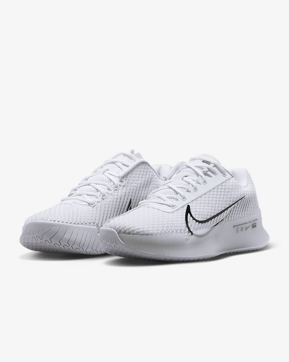 NikeCourt Air Zoom Vapor 11 女款硬地球場網球鞋 - 白色/Summit White/黑色