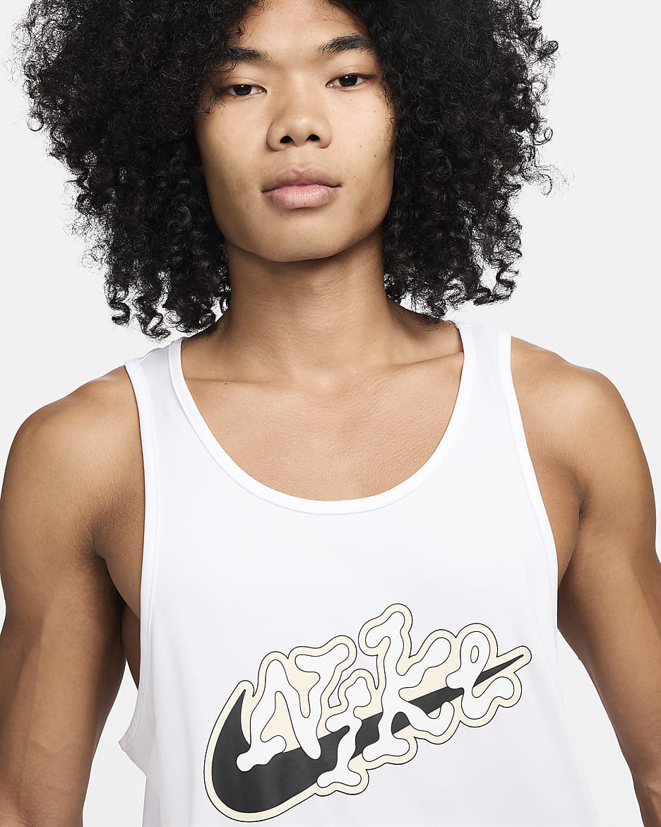 Nike Swim Scribble Men's Tank - White