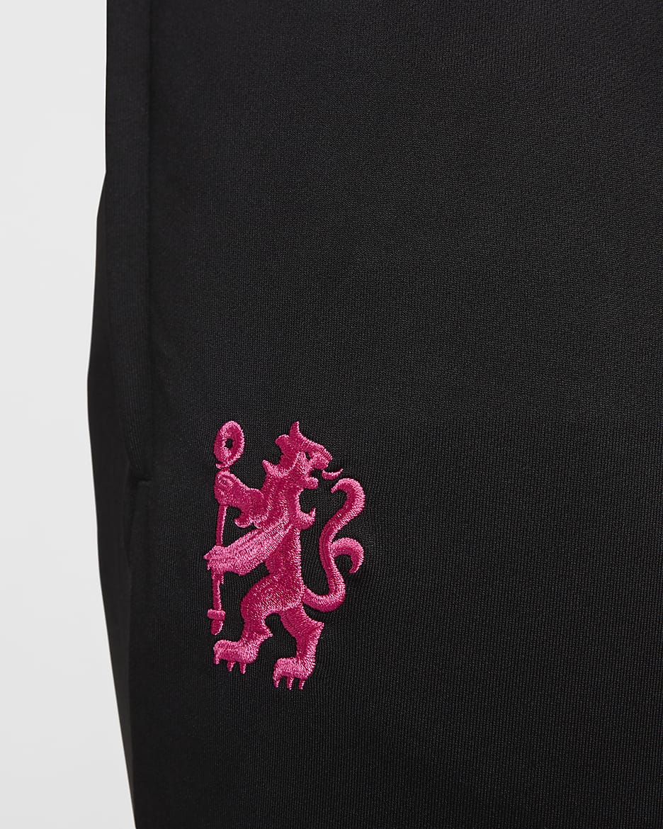 Pantaloni Nike Football Dri-FIT Chelsea FC Strike da uomo – Terza - Nero/Pink Prime