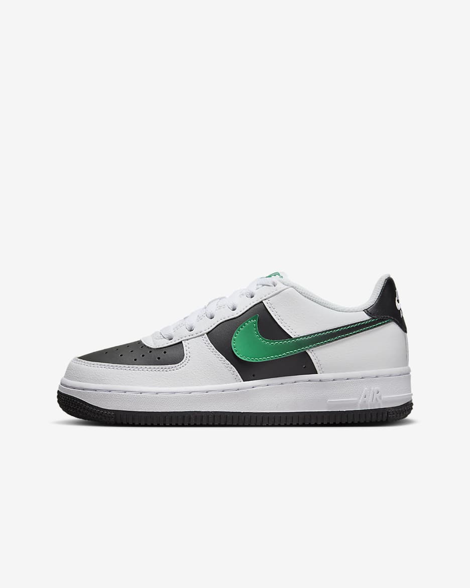 Παπούτσια Nike Force 1 LV8 2 για μεγάλα παιδιά - Λευκό/Μαύρο/Malachite/Stadium Green