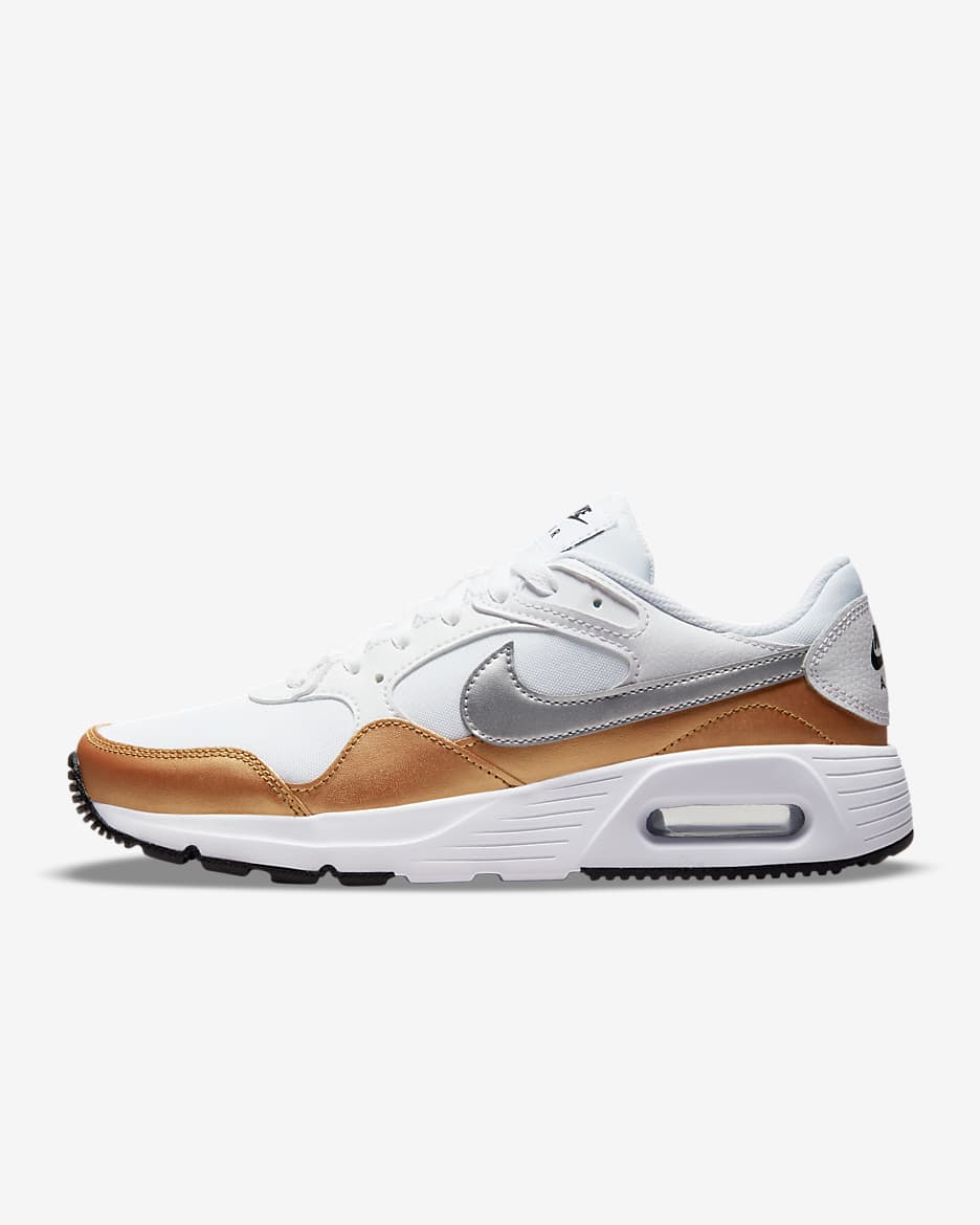 Nike Air Max SC Women's Shoes - White/Metallic Gold/Black/Metallic Silver