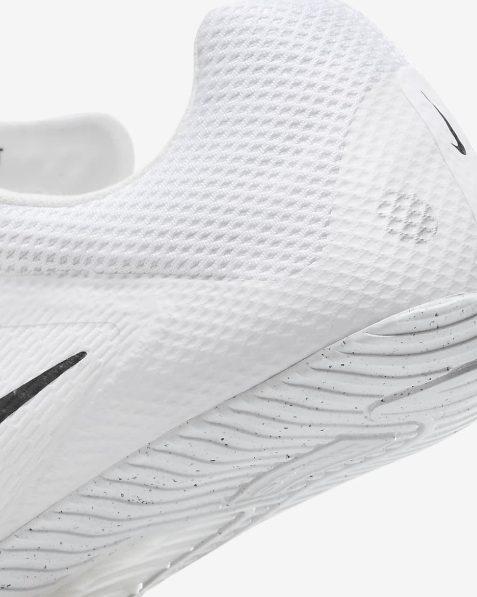 Tenis de atletismo con clavos para carreras rápidas Nike Zoom Rival - Blanco/Plata metalizado/Negro