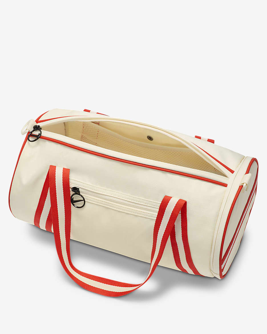 Nike Heritage Retro Duffel Bag (13L) - Coconut Milk/Picante Red/Black