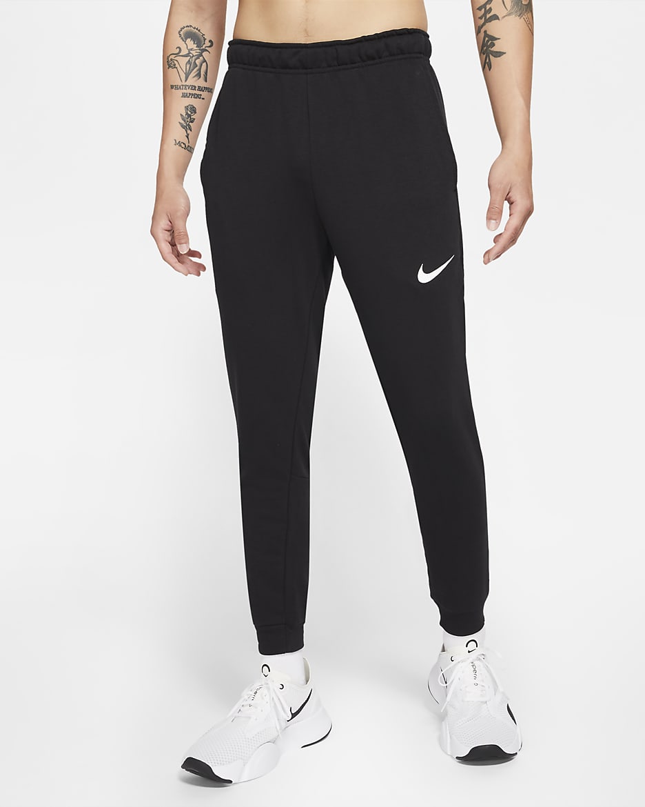 Nike Dri-FIT Men's Tapered Training Pants - Black/White