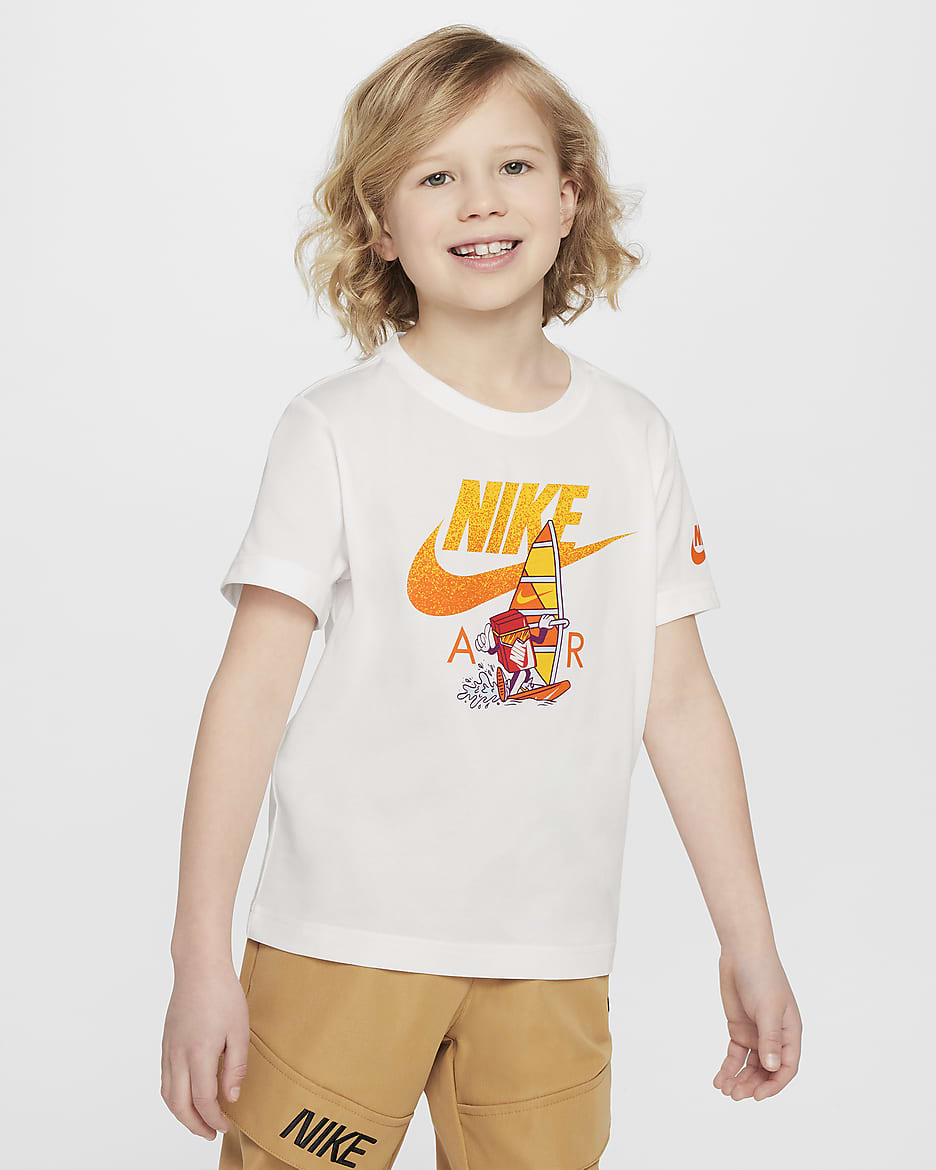 Nike Air Little Kids' Boxy Windsurfing T-Shirt - White