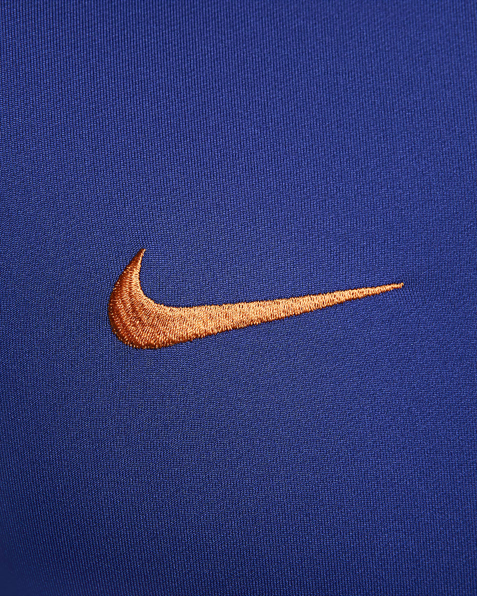 Haut d'entraînement de foot Nike Dri-FIT Pays-Bas Strike pour homme - Deep Royal Blue/Safety Orange/Safety Orange