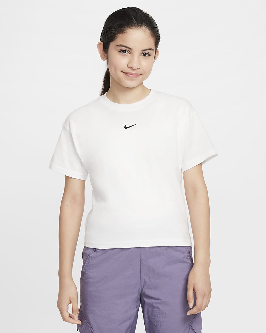 T-shirt Nike Sportswear Essential pour ado (fille) - Blanc